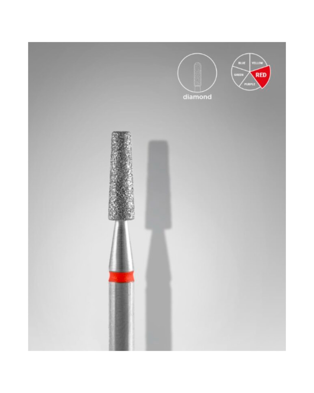 Comprar Fresa de diamante “cono truncado” , Rojo, 2.5 mm/8 mm en Canarias