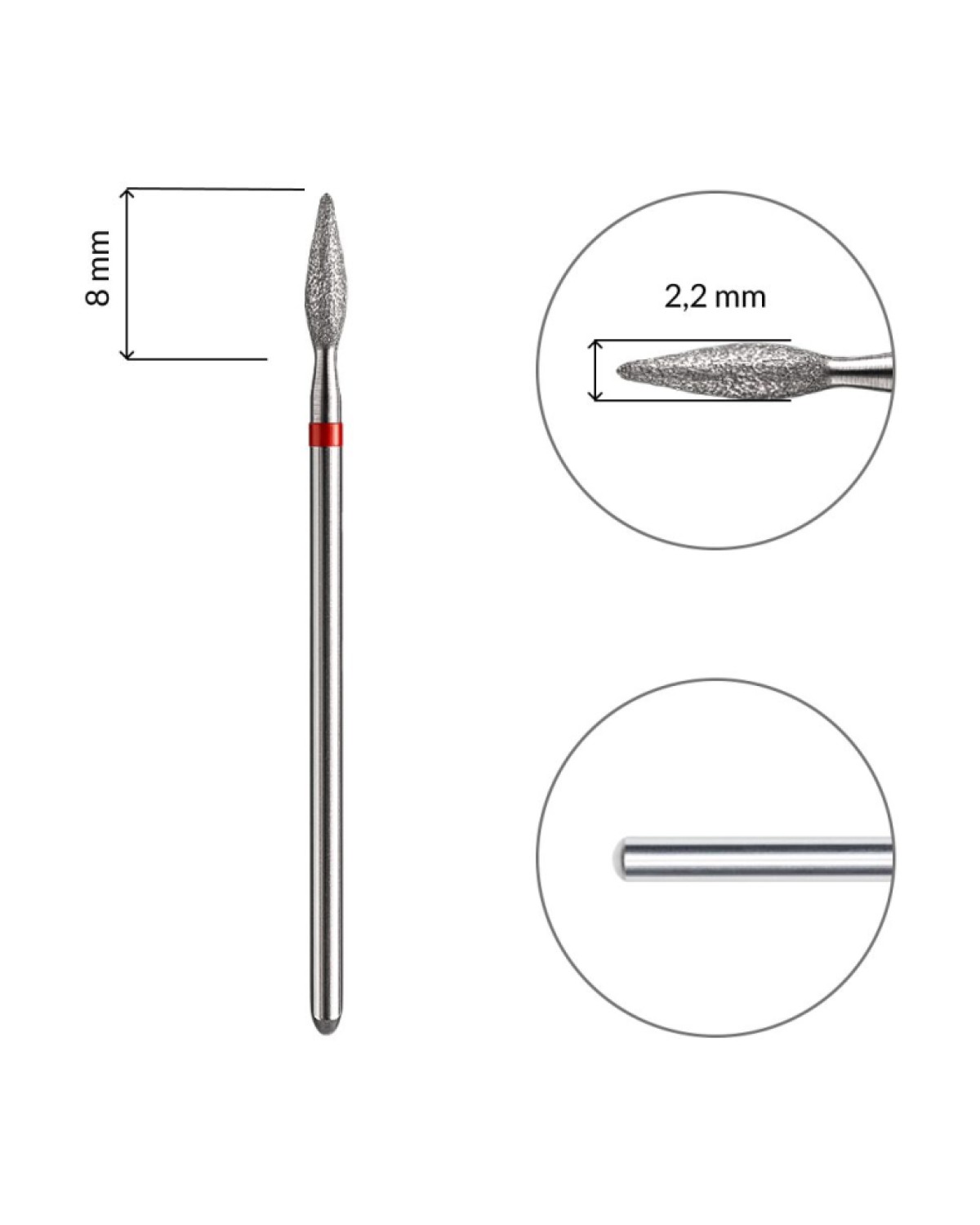 Comprar Fresa llama roja 8mm - 2 mm en Canarias