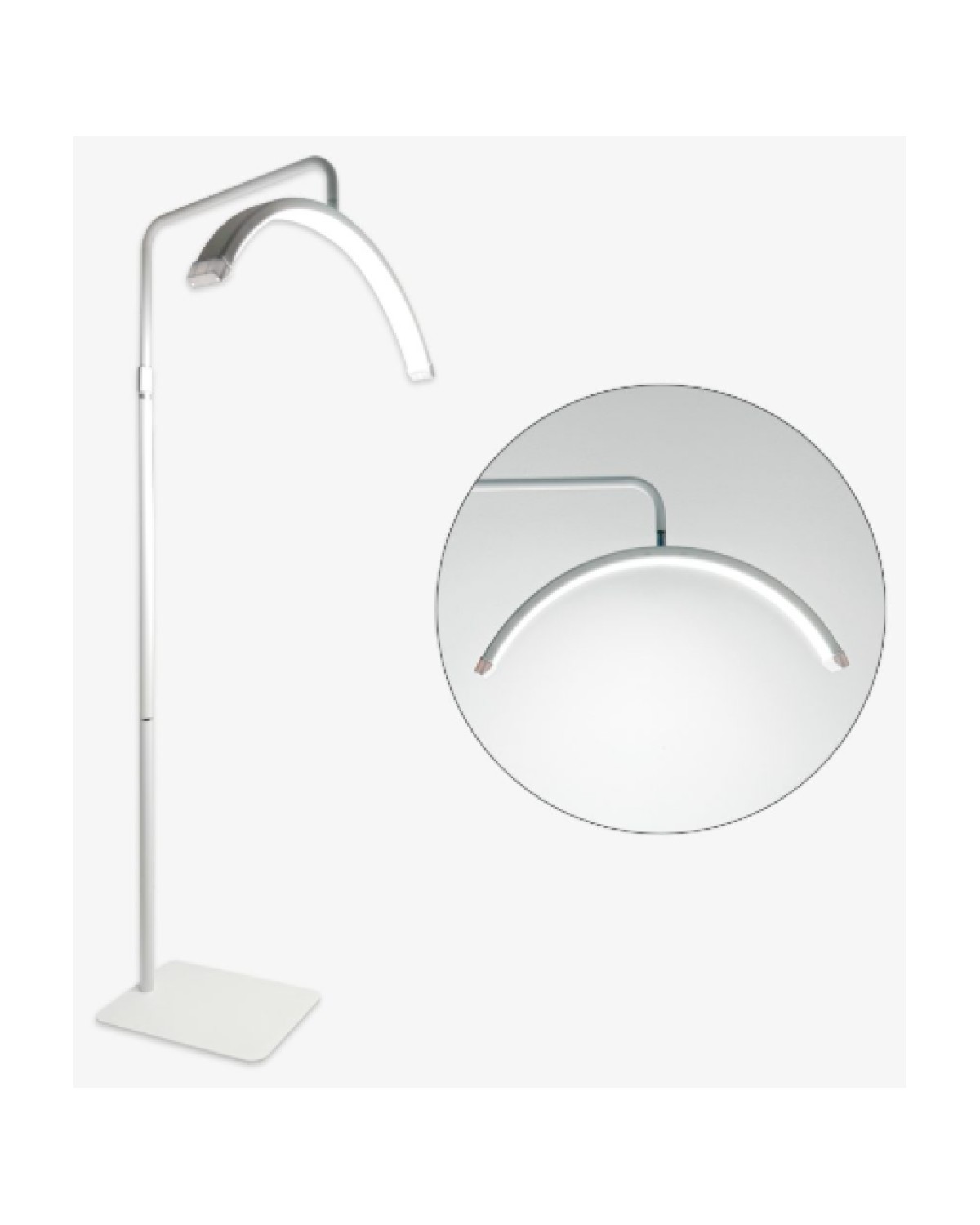 Comprar Lámpara Led Pie Media Luna blanca SIBERIA en Canarias